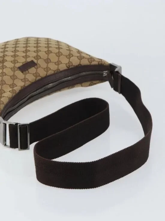 GUCCI GG Canvas Shoulder Bag Beige Silver 122790 Auth - Picture 11 of 16